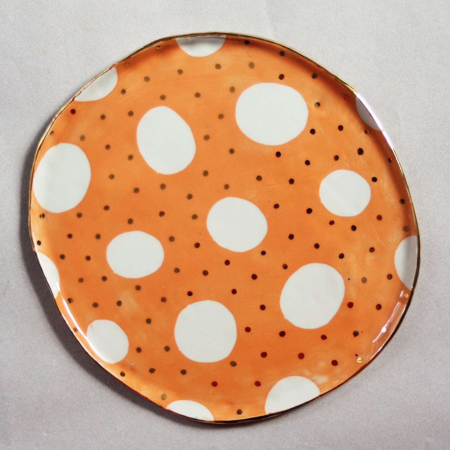 Cosmic Apricot Large Round Serving Platter