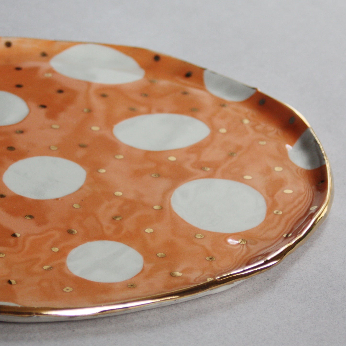 Cosmic Apricot Large Round Serving Platter