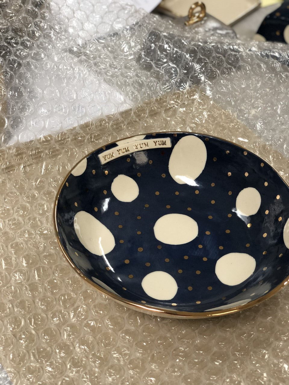 Personalised Navy Cosmic Serving Bowl