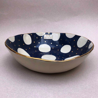 Personalised Navy Cosmic Serving Bowl