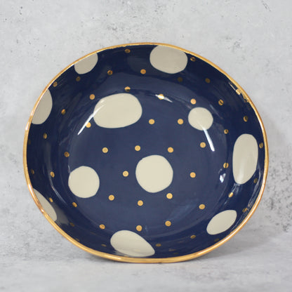 Navy Cosmic Serving Bowl