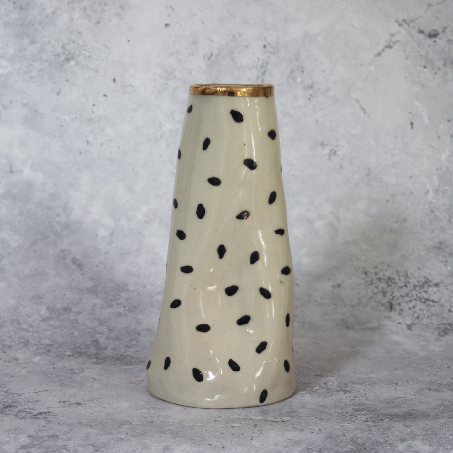 Tall Polka-dot Wonky Vase