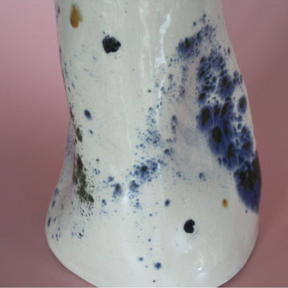 Speckled Vase with scallop rim