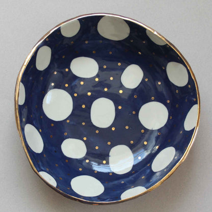 Navy Cosmic Serving Bowl