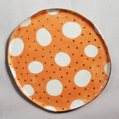 Cosmic Apricot Large Round Serving Platter