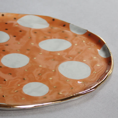 Cosmic Apricot Large Round Serving Platter