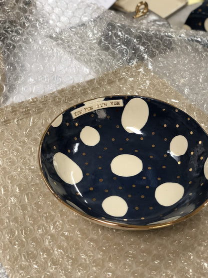 Personalised Navy Cosmic Serving Bowl